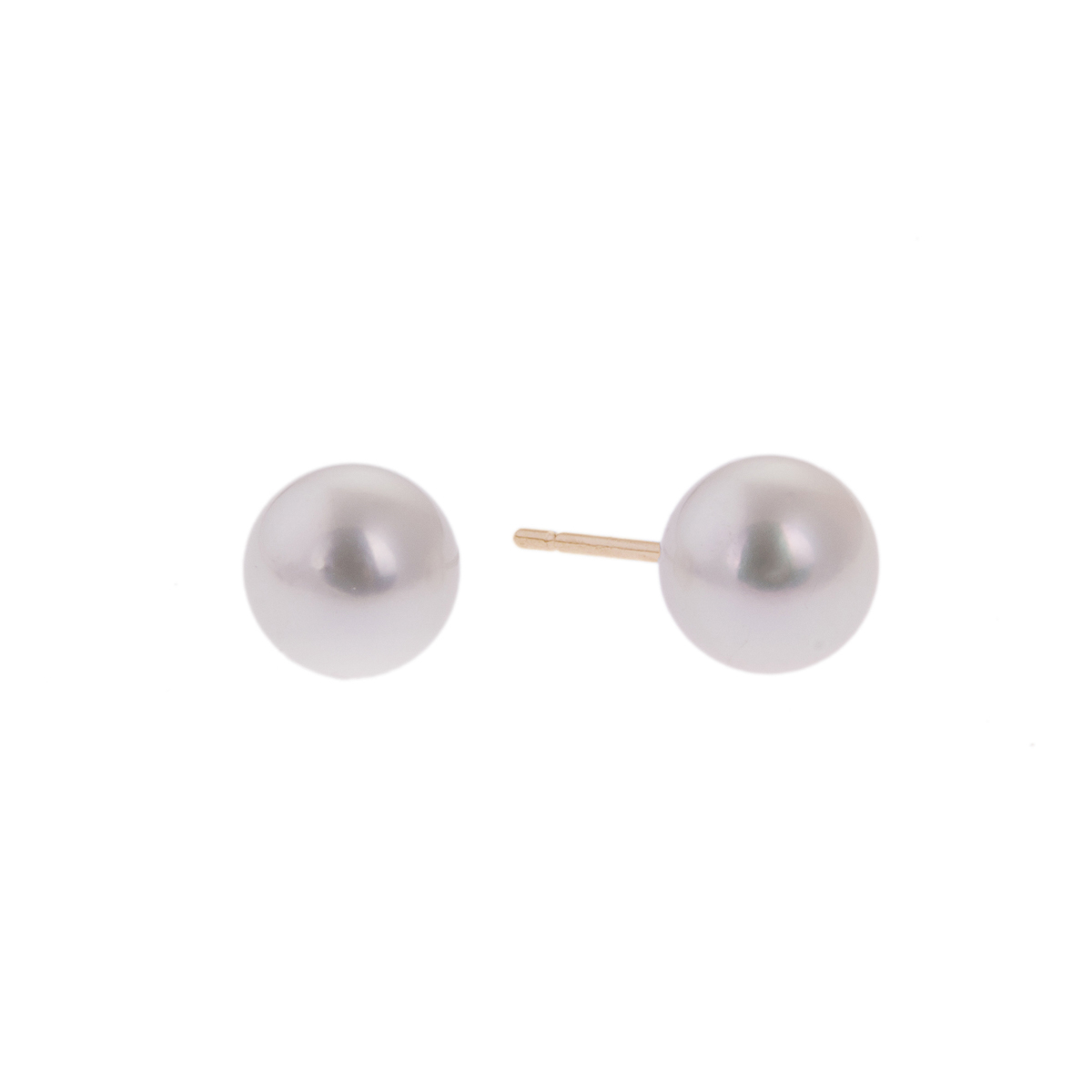 pearl studs with 18ct yellow gold posts