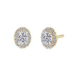 oval cut diamond cluster earrings