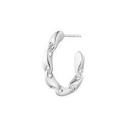 Small Reflect chain hoop earrings