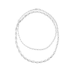 silver georg jensen long Reflect necklace