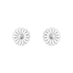 white enamel georg jensen daisy studs