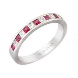 ruby and diamond eternity ring