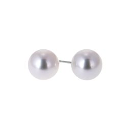 white gold pearl stud earrings