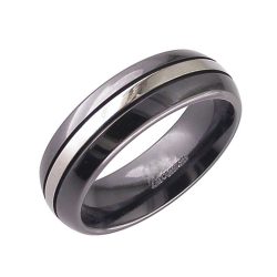 gents zirconium wedding ring
