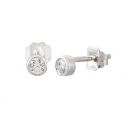 diamond stud earrings in white gold