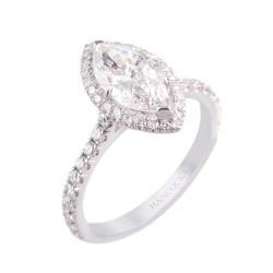 platinum marquise cut diamond cluster ring