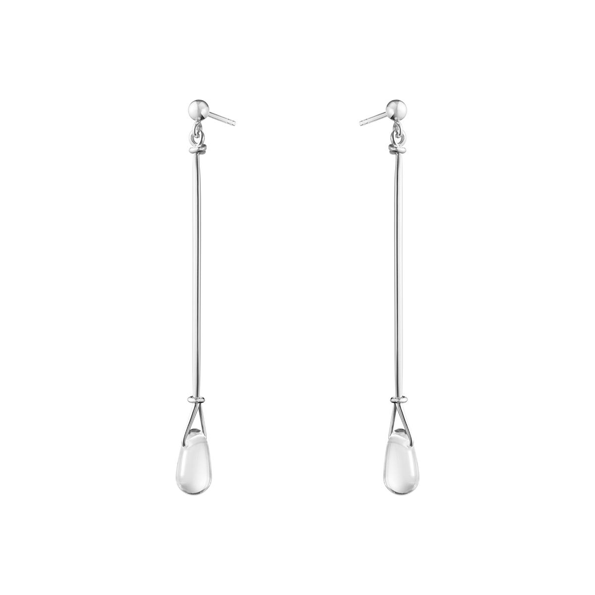 Georg Jensen silver and rock crystal drop earrings