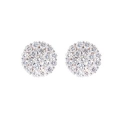 diamond cluster stud earrings