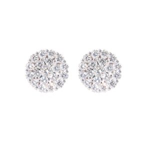 diamond cluster stud earrings