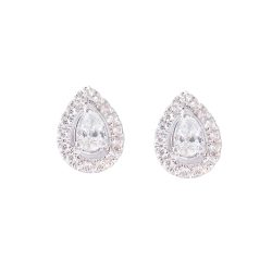 pear cut diamond stud earrings