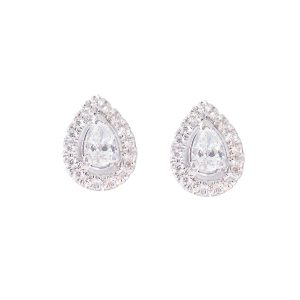 pear cut diamond stud earrings