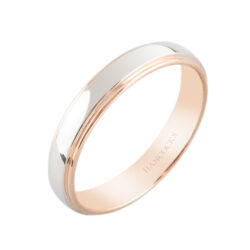 rose gold and platinum gents wedding ring