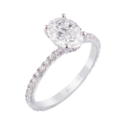 platinum 1.20ct oval cut diamond engagement ring