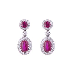 ruby drop earrings