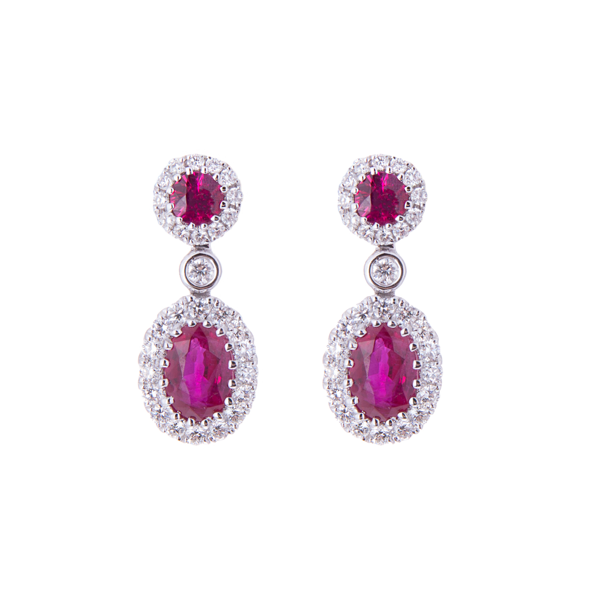 ruby drop earrings