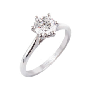 1.00ct diamond brilliant cut single stone ring