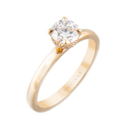 all 18ct yellow gold 0.60ct brilliant cut diamond ring