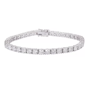 platinum diamond line tennis bracelet