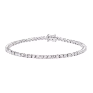 white gold diamond line bracelet