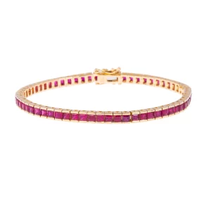 yellow and gold ruby tennis bracelet