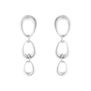 silver Georg Jensen Offspring 3 loop earrings