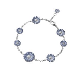 blue Daisy silver bracelet by Georg Jensen