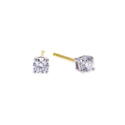 18ct yellow gold diamond stud earrings