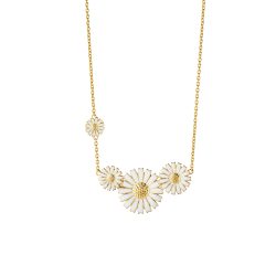 gold plated silver Georg Jensen 4 Daisy necklace