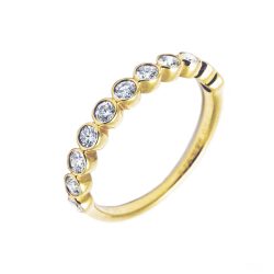18ct Gold Diamond Rubbed Over Eternity Ring