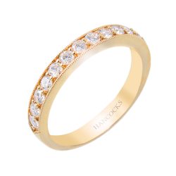 yellow gold diamond eternity ring