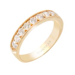 yellow gold diamond eternity ring
