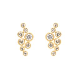 yellow gold diamond drop earrings