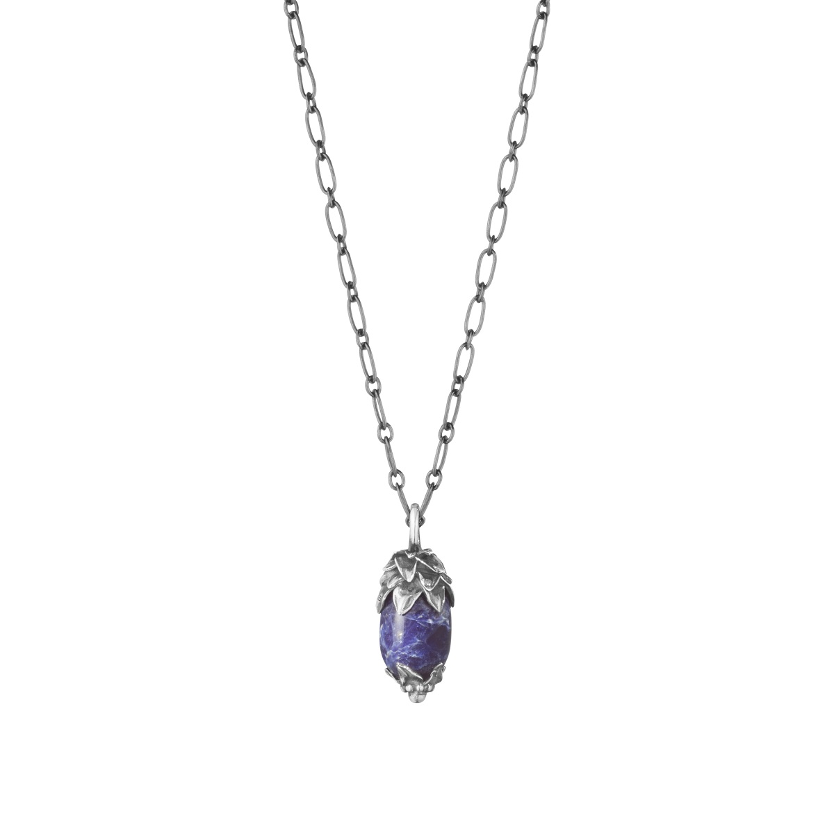 silver and sodalite Georg Jensen pendant