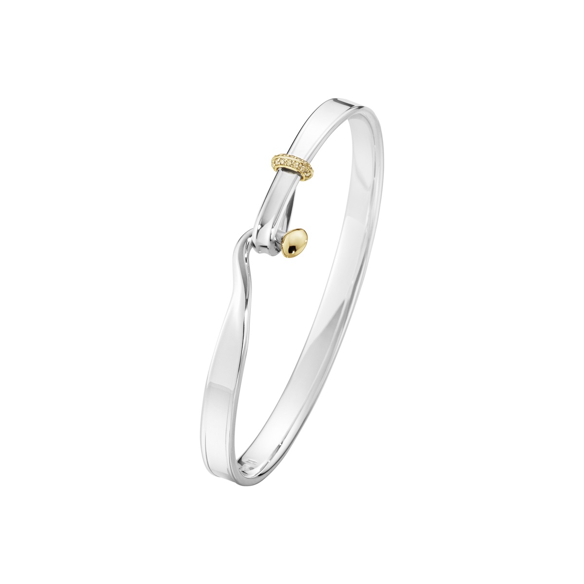 Georg Jensen Torun champagne diamond set bangle