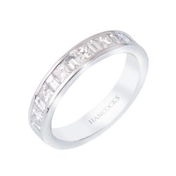 channel set diamond wedding ring
