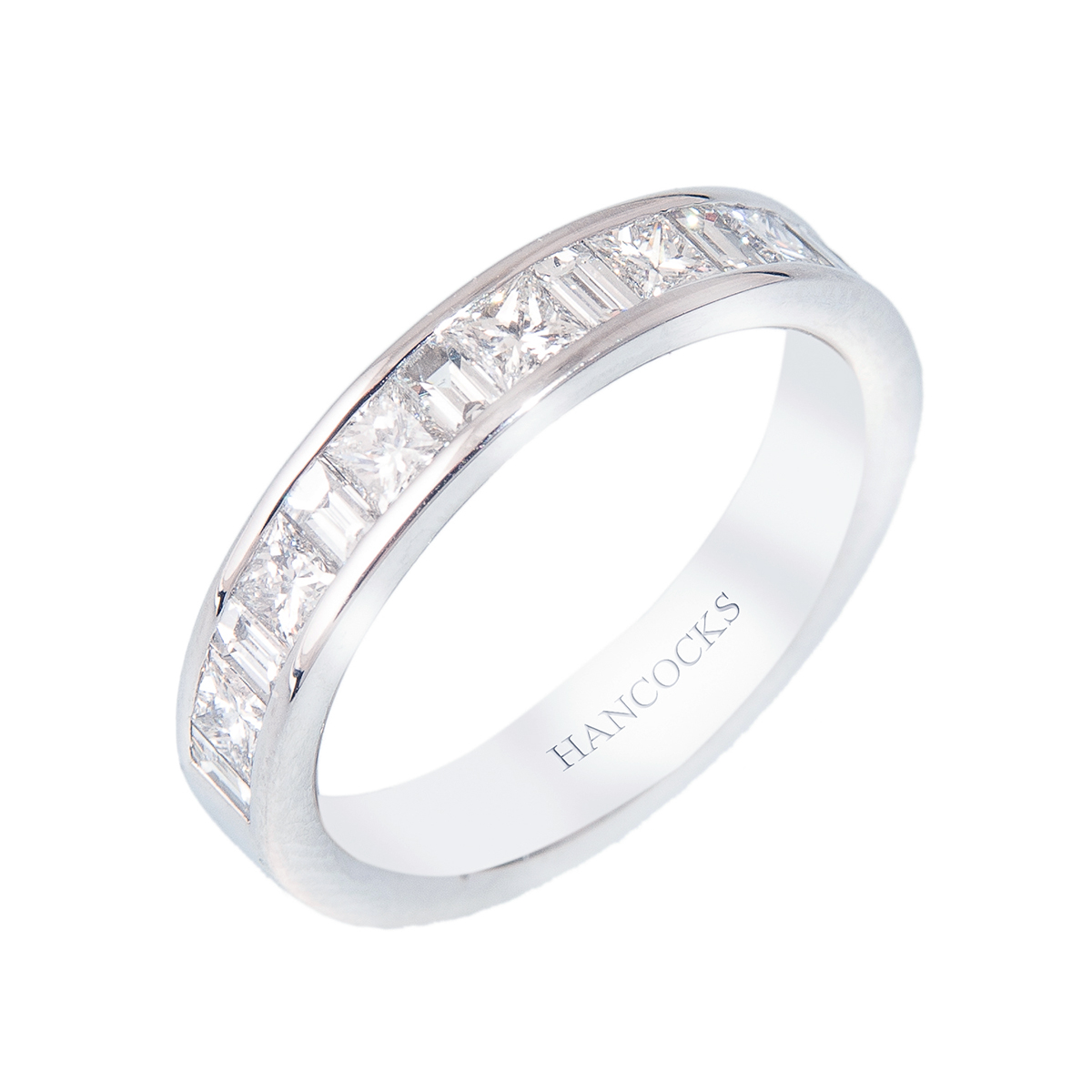 channel set diamond wedding ring