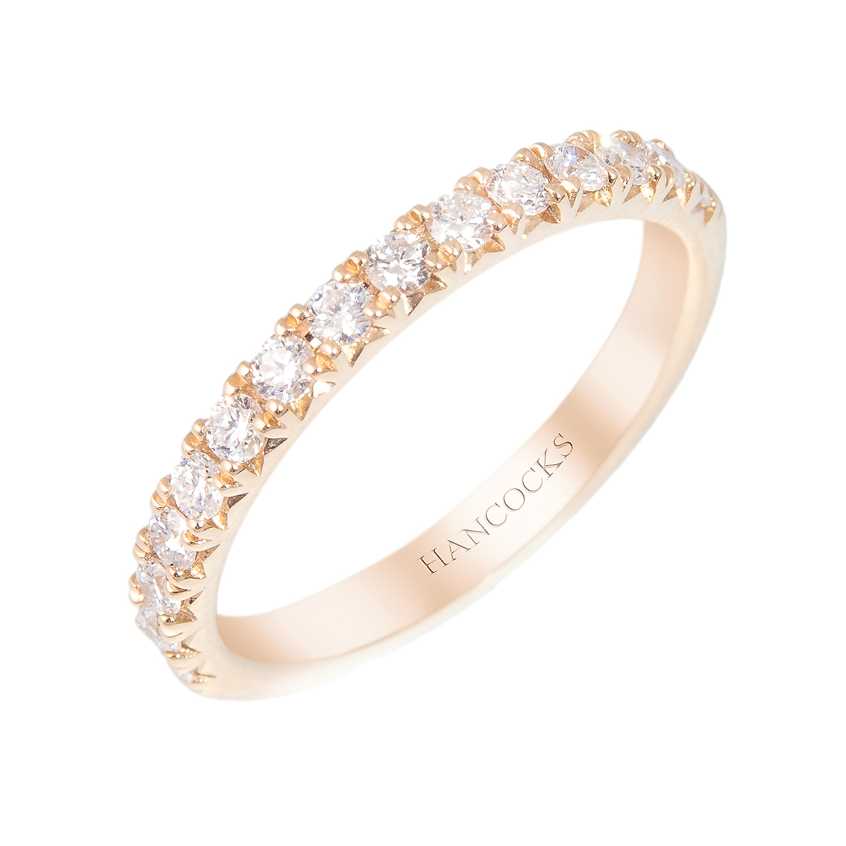 yellow gold diamond set wedding ring
