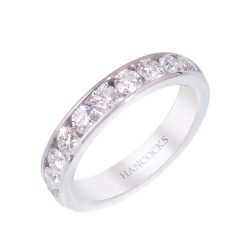 platinum channel set eternity ring