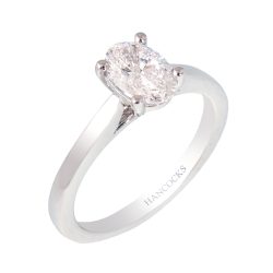 platinum oval cut diamond engagement ring