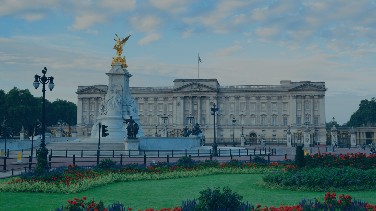 Buckingham Palace pictured in an early morning light