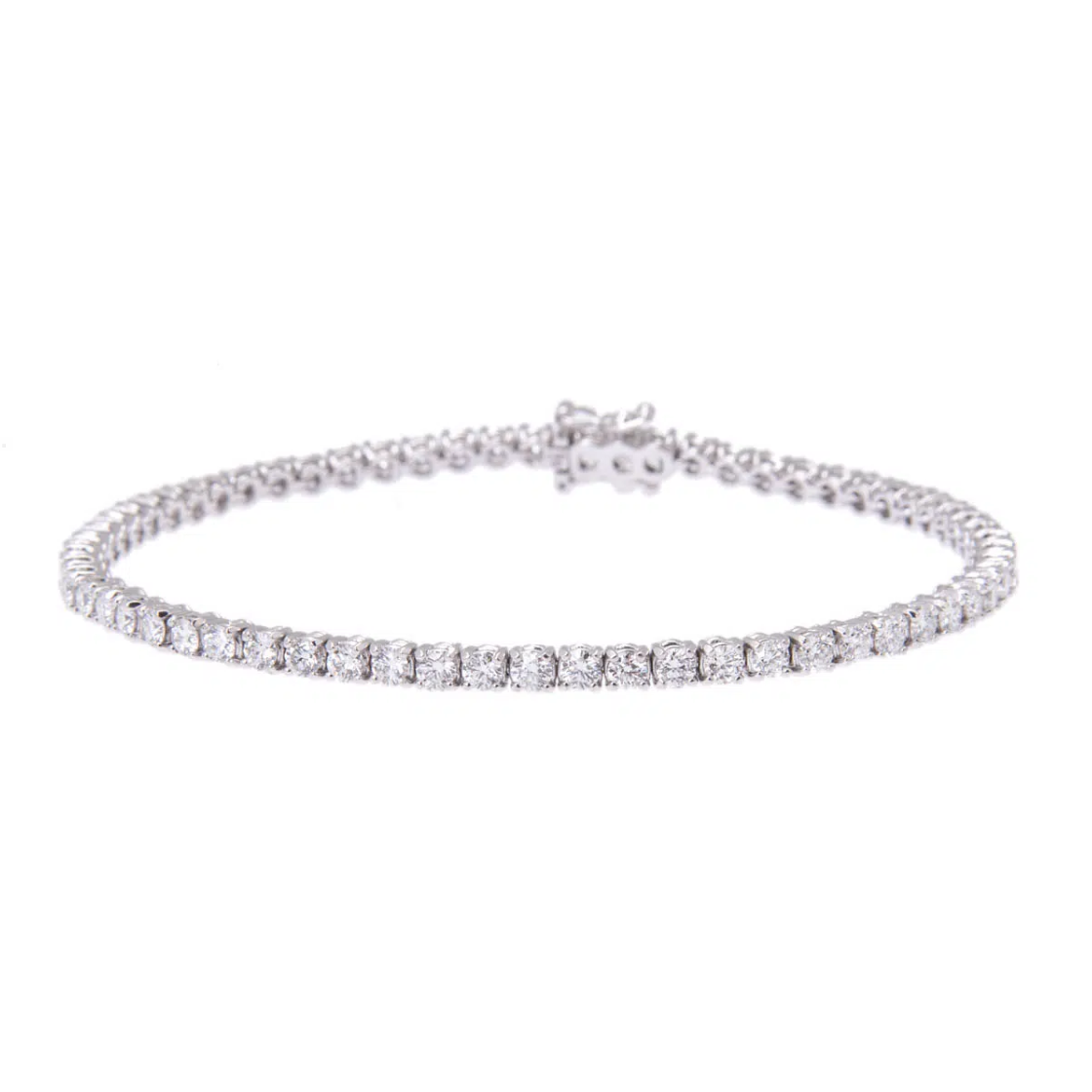 Diamond Line Bracelet with Brilliant Cuts