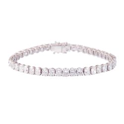 cushion cut diamond line bracelet