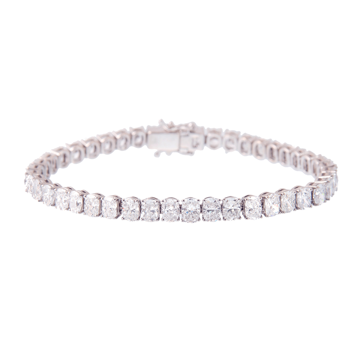 cushion cut diamond line bracelet