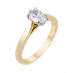 yellow gold 0.50ct diamond ring