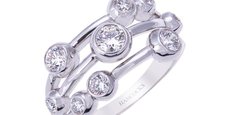 H 171019 45 white gold diamond set dress ring
