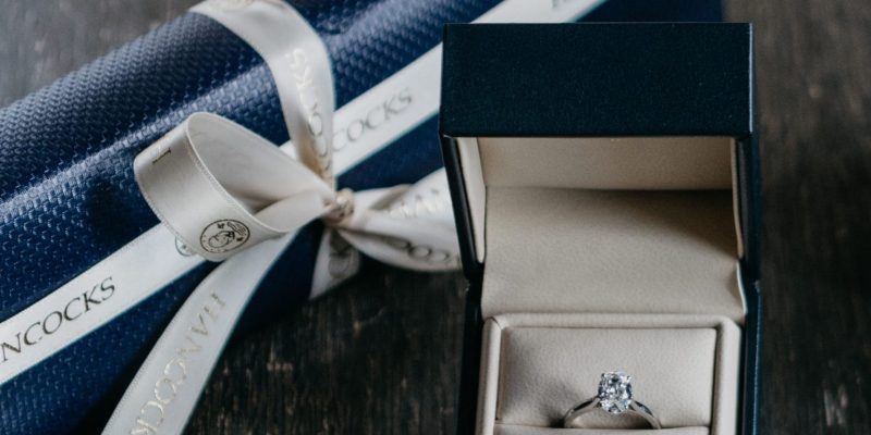 Gift box with engagement ring