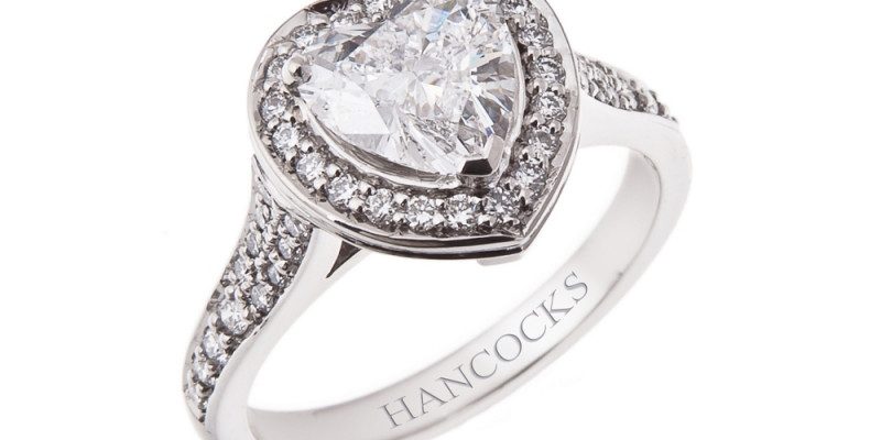 Heart shaped diamond ring