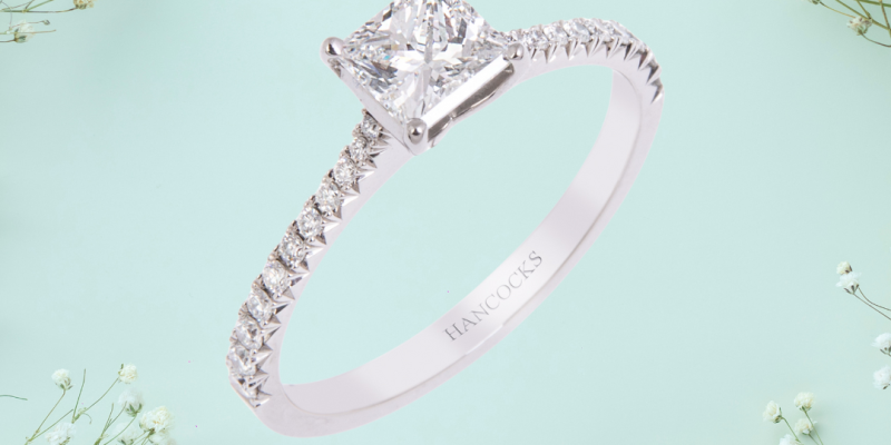 Princess cut engagement ring