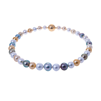 Multi Coloured Pearl Necklet