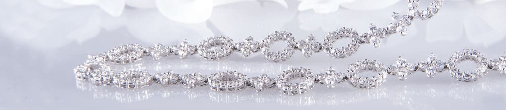 diamond pearl and gemstone necklaces in 18ct gold and platinum for her
